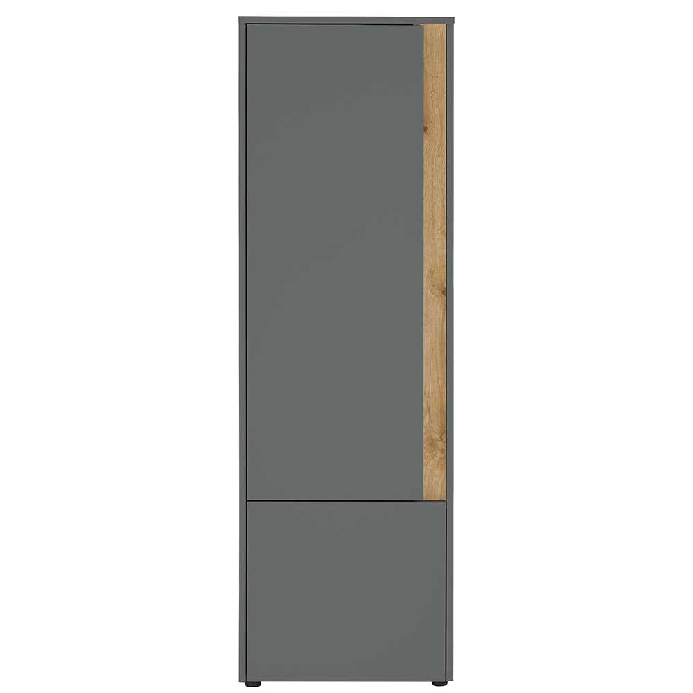 50x158x40 Schrank in Anthrazit mit Wildeiche - Ahilav