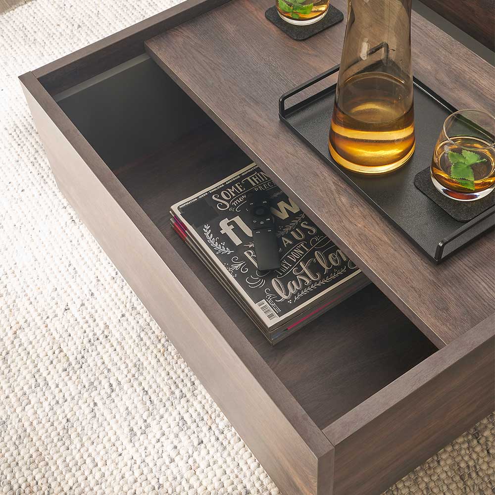 Quadratischer Wohnzimmertisch mit Staufach - Mundo