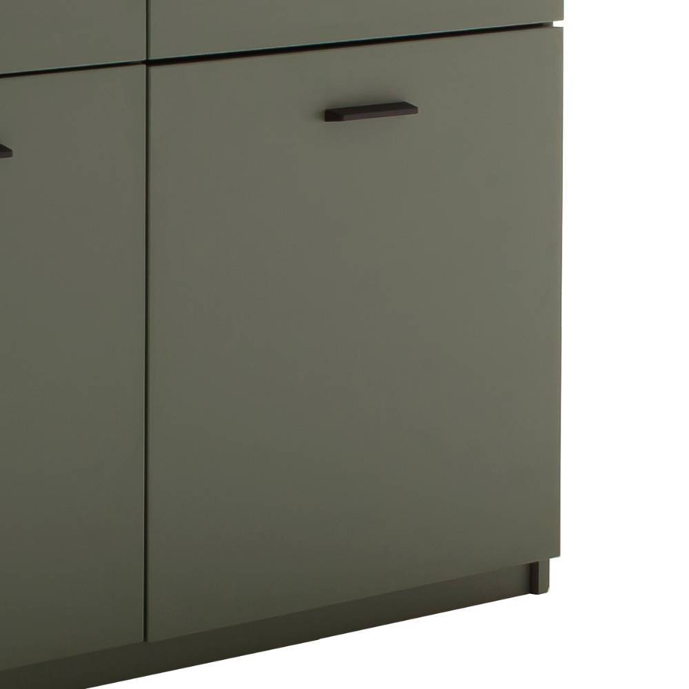 Sideboard in Graugrün mit Eiche Dekor - Kwin