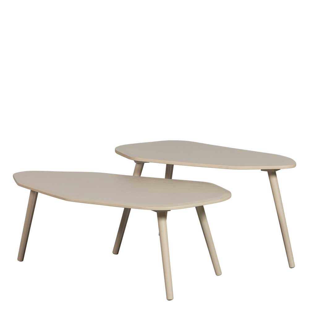 Design Couchtisch Duo in Hellgrau - Hawaians (zweiteilig)