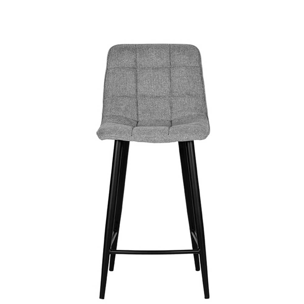 Barstühle in Zinkgrau Strukturstoff - mexiko (2er Set)