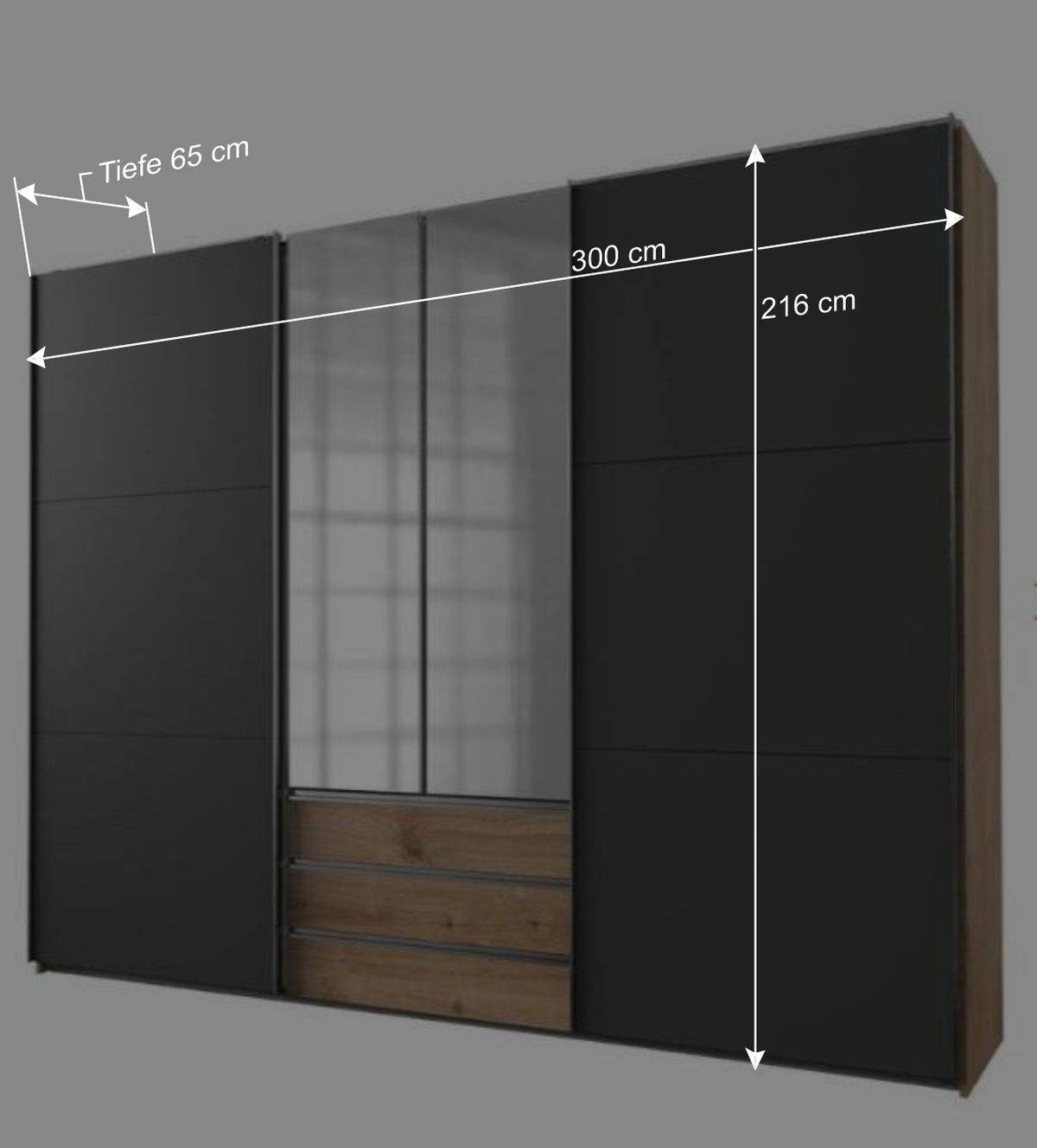 Eleganter Schlafzimmerschrank mit drei Schubladen - Hectos