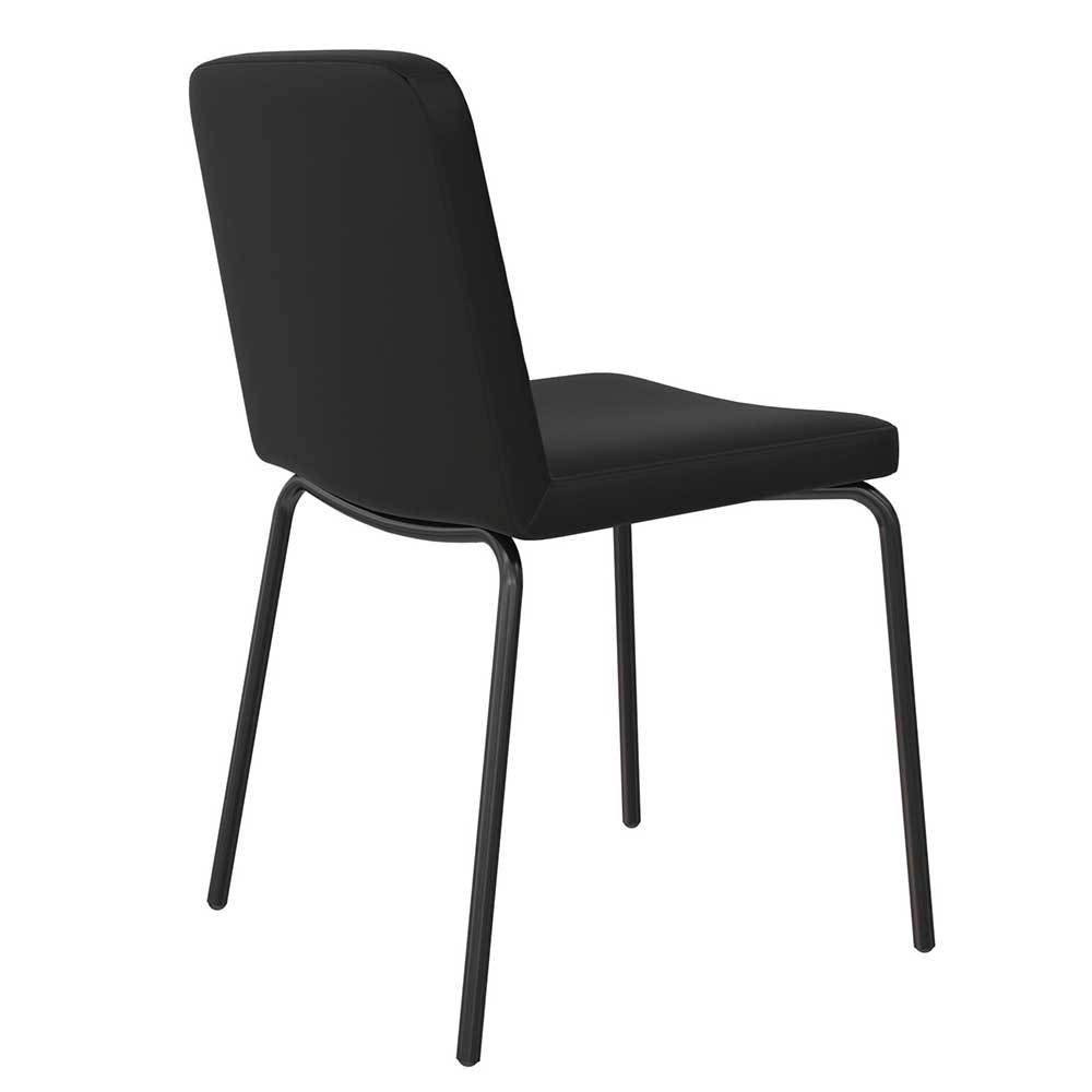 Kunstlederstühle in Schwarz - Weymo (2er Set)