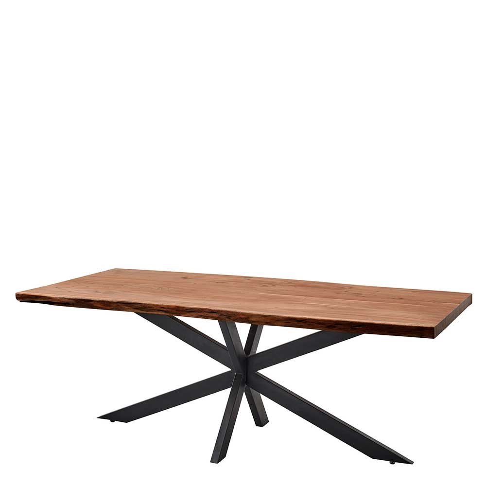 Tisch mit Holzplatte mit Naturkante Akazie - Marian
