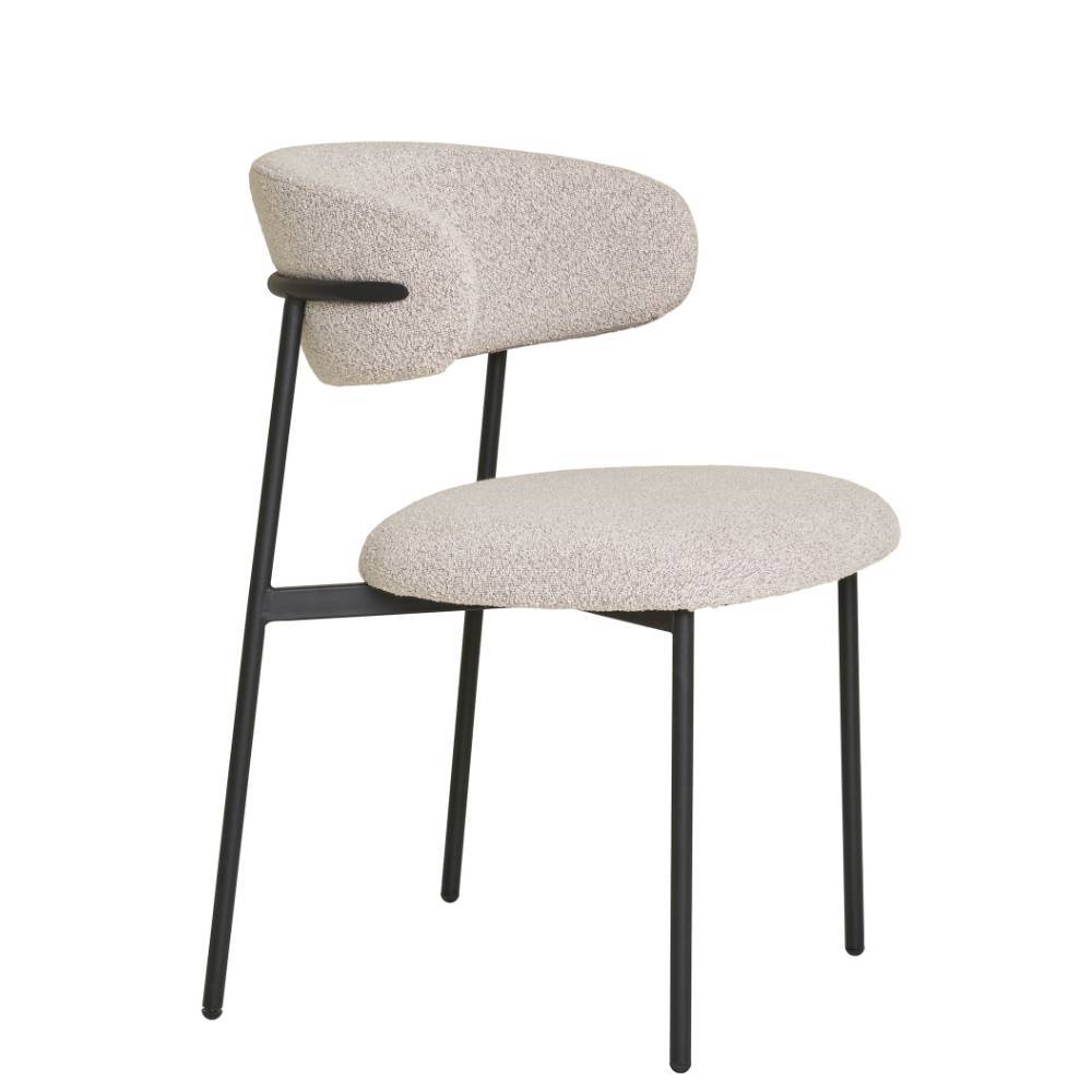 Esszimmerstuhl in Beige und Schwarz - Ioana (2er Set)