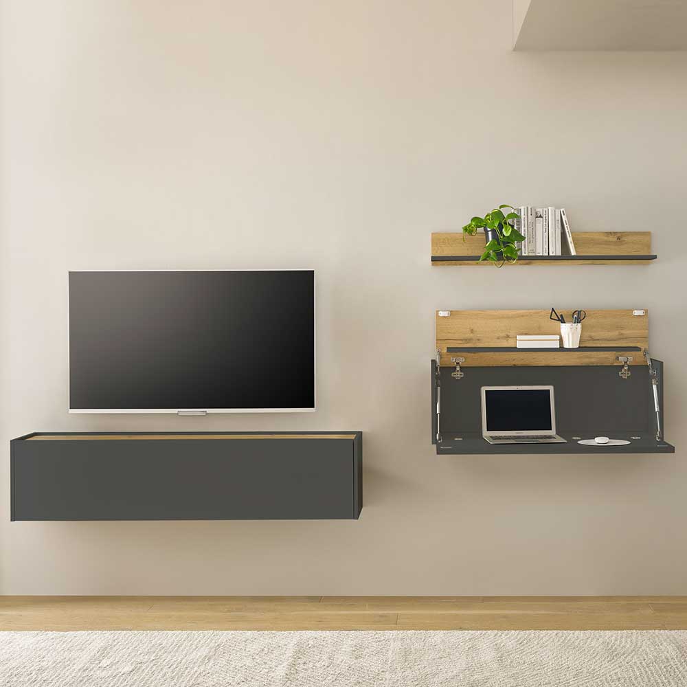Hängende TV Anbauwand Möbel - Ahilav (dreiteilig)