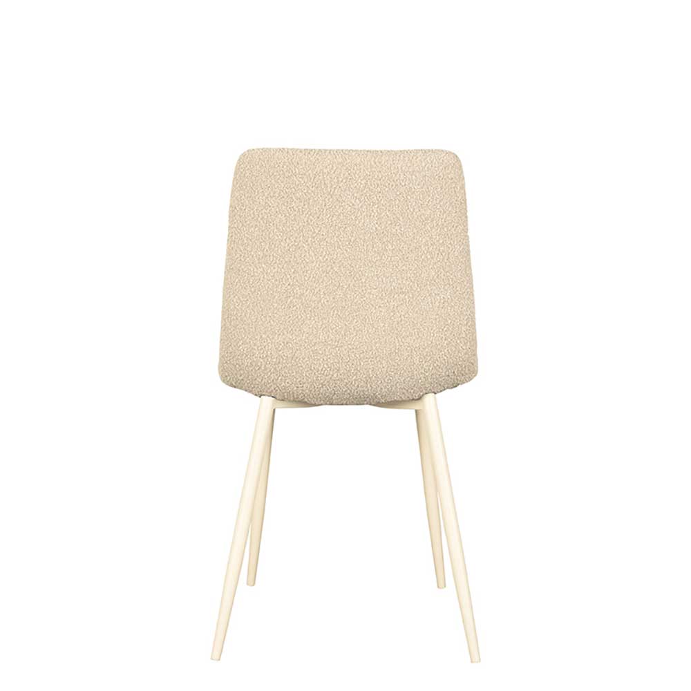 Heller Polsterstuhl in Beige und Weiß - Janura
