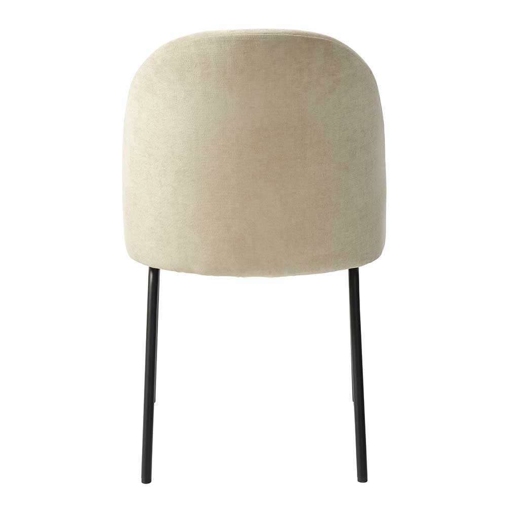 Küchenstuhl in Beige Chenille - Nora (2er Set)