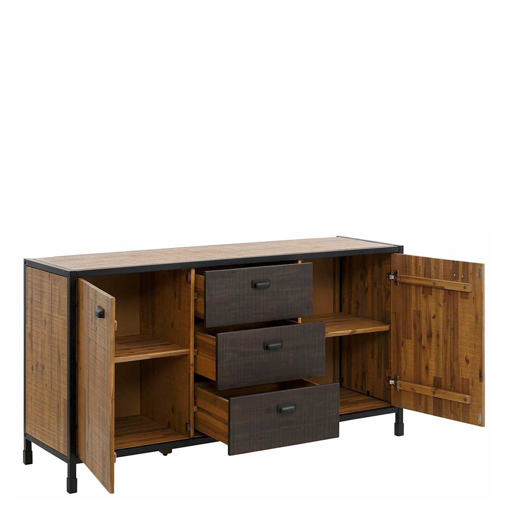 150x80x45 Industrial Kommode aus Holz & Metall - Nadeicra