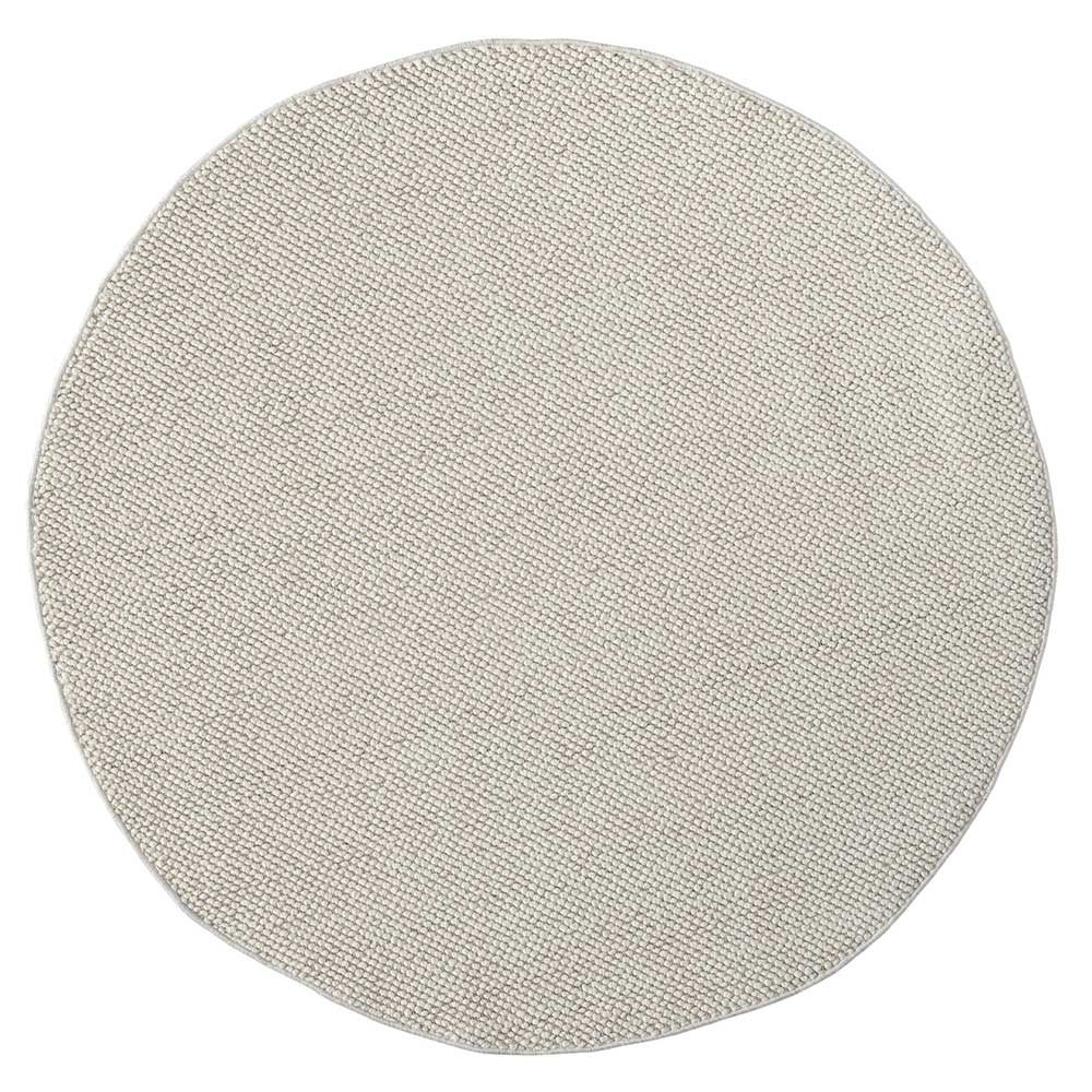 Cremeweißer Teppich in Rund 120 cm - Rema