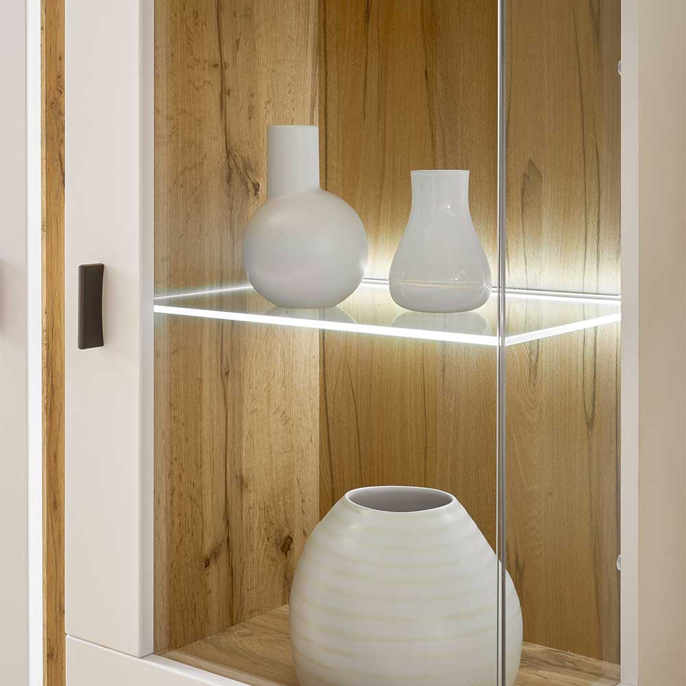 Highboard mit Glas und Licht modern - Racelyn