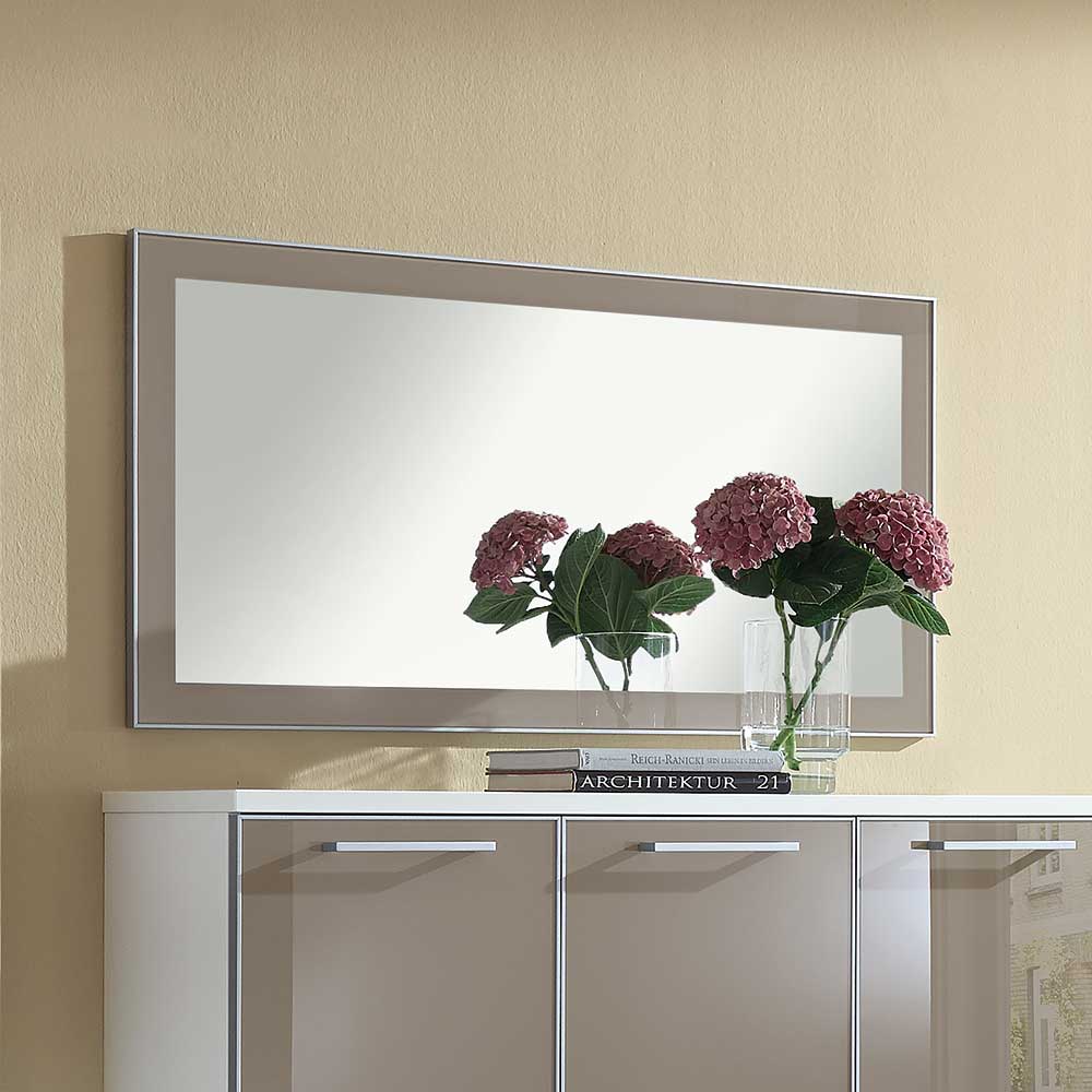 Garderobenmöbel Set Srocca in Taupe Glas beschichtet (dreiteilig)