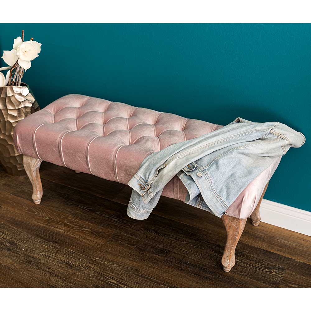 Design Bank in Pink Samt - Saluds