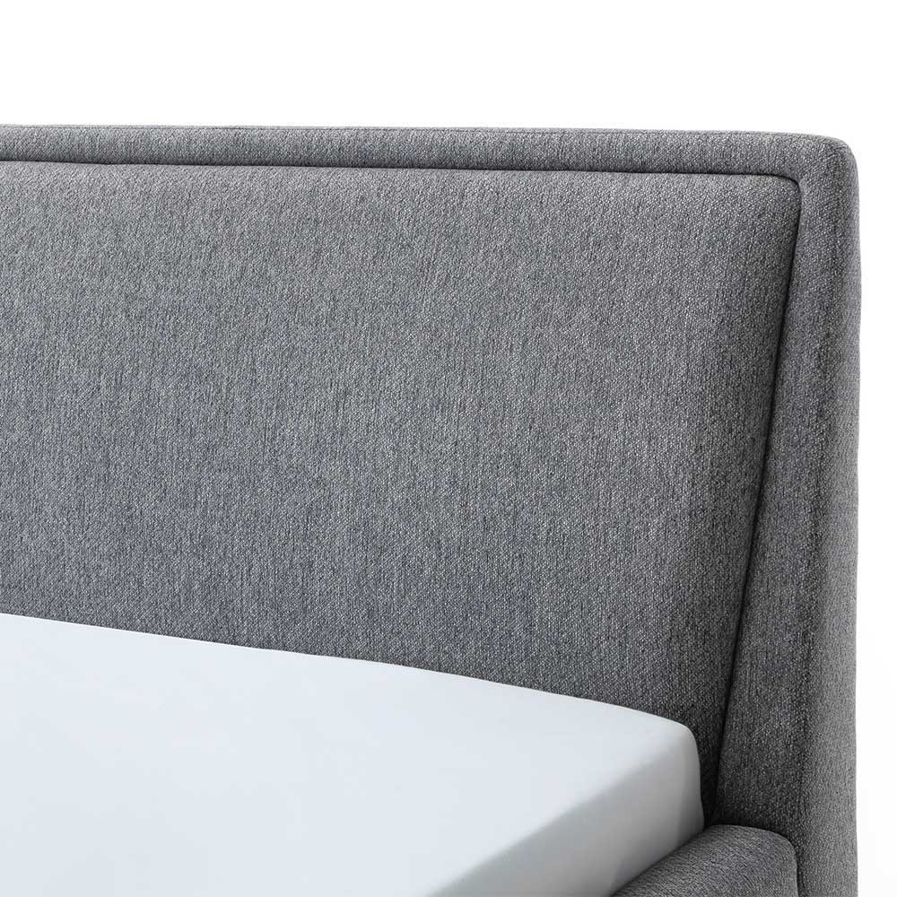 Skandi Polsterbett in Grau Stoff - Optica