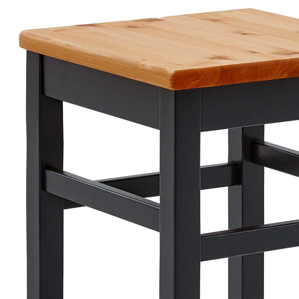 Barhocker in Kiefer Lauge & Schwarz - San Bruma