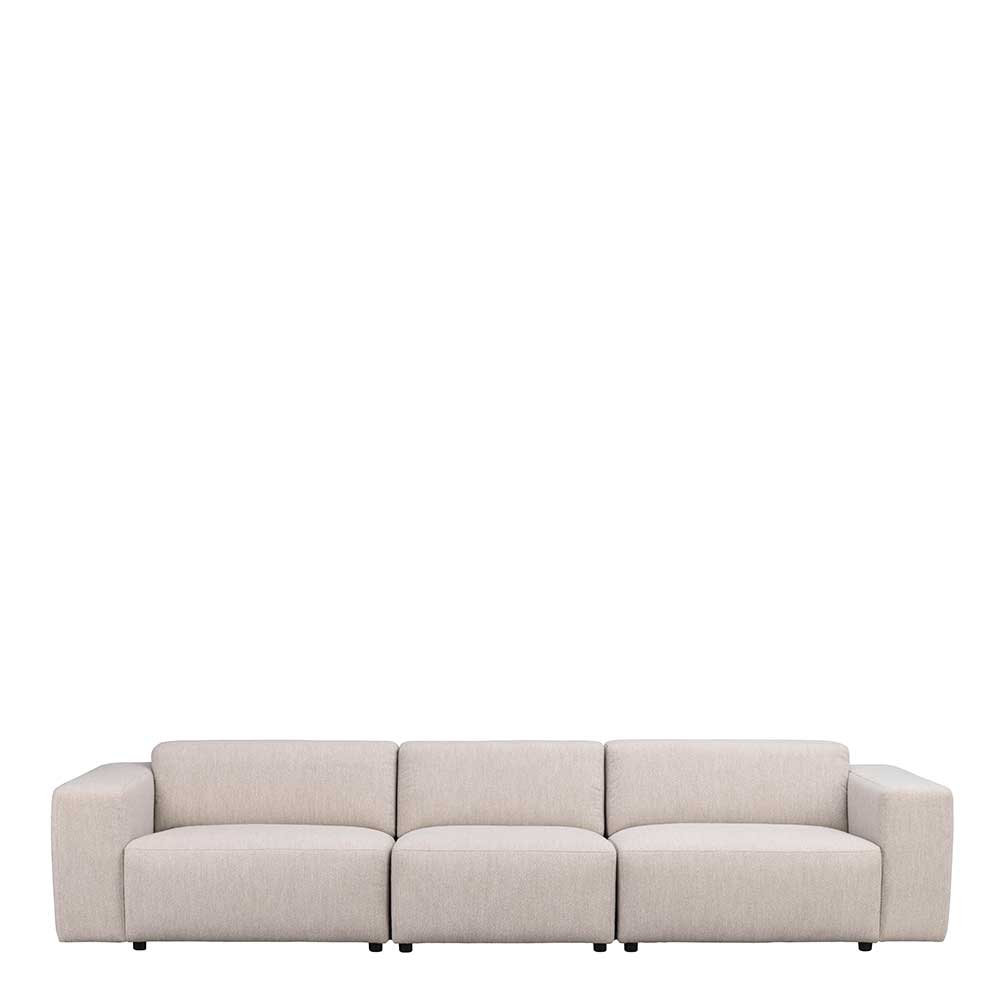 Dreisitzer Wohnzimmersofa aus Boucle in Creme - Casca