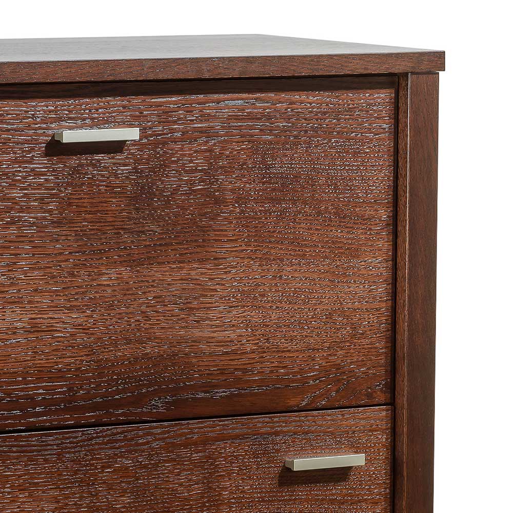 Geradlinige Schreibkommode in Wenge Braun - Glosidrana