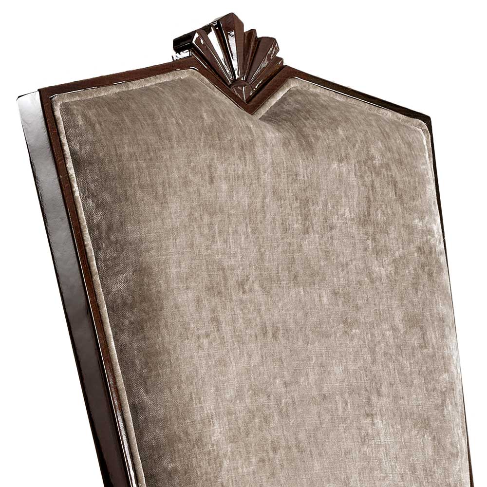 Eleganter Armlehnenstuhl in Beige Samt - Venisso