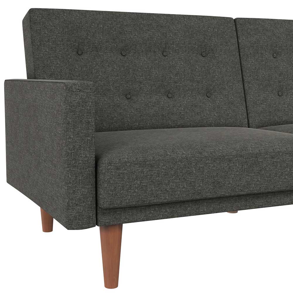 Schlafcouch in Grau Stoffbezug - Croadiva