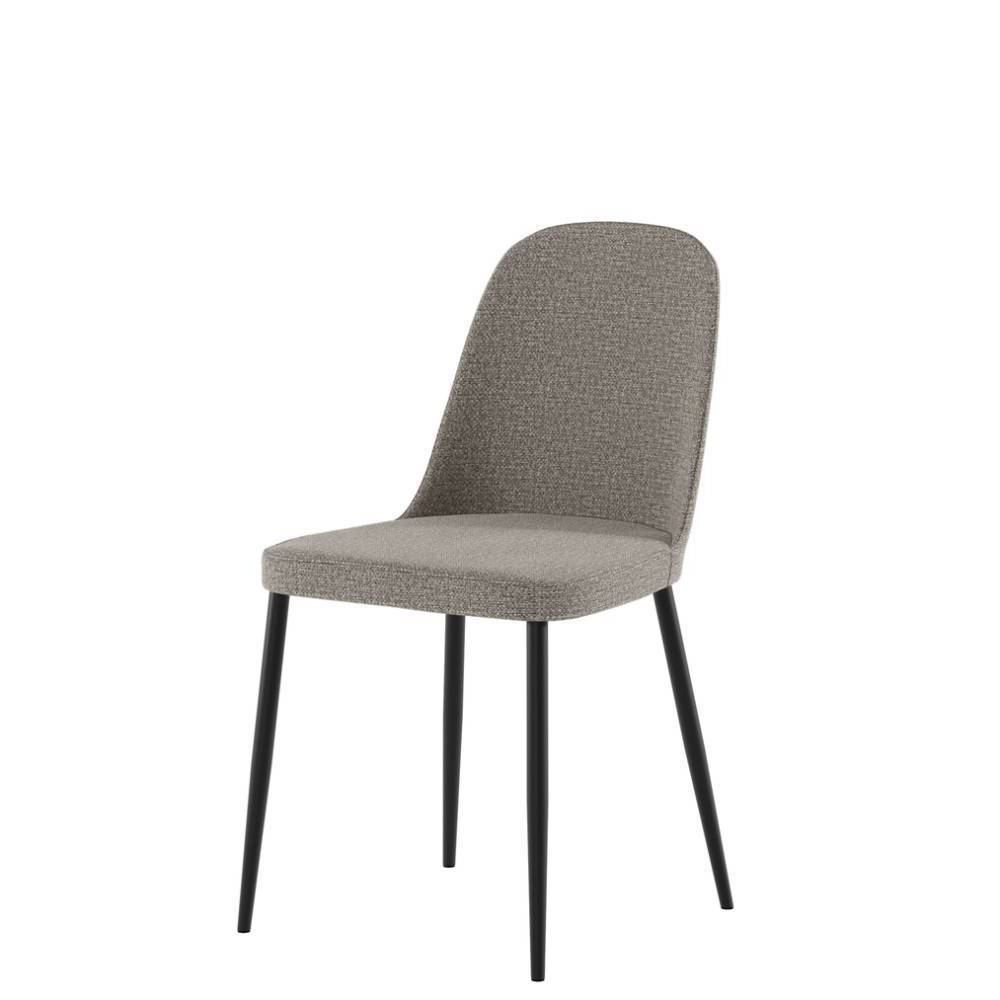 Esstischstühle in Grau Webstoff - Parker (4er Set)