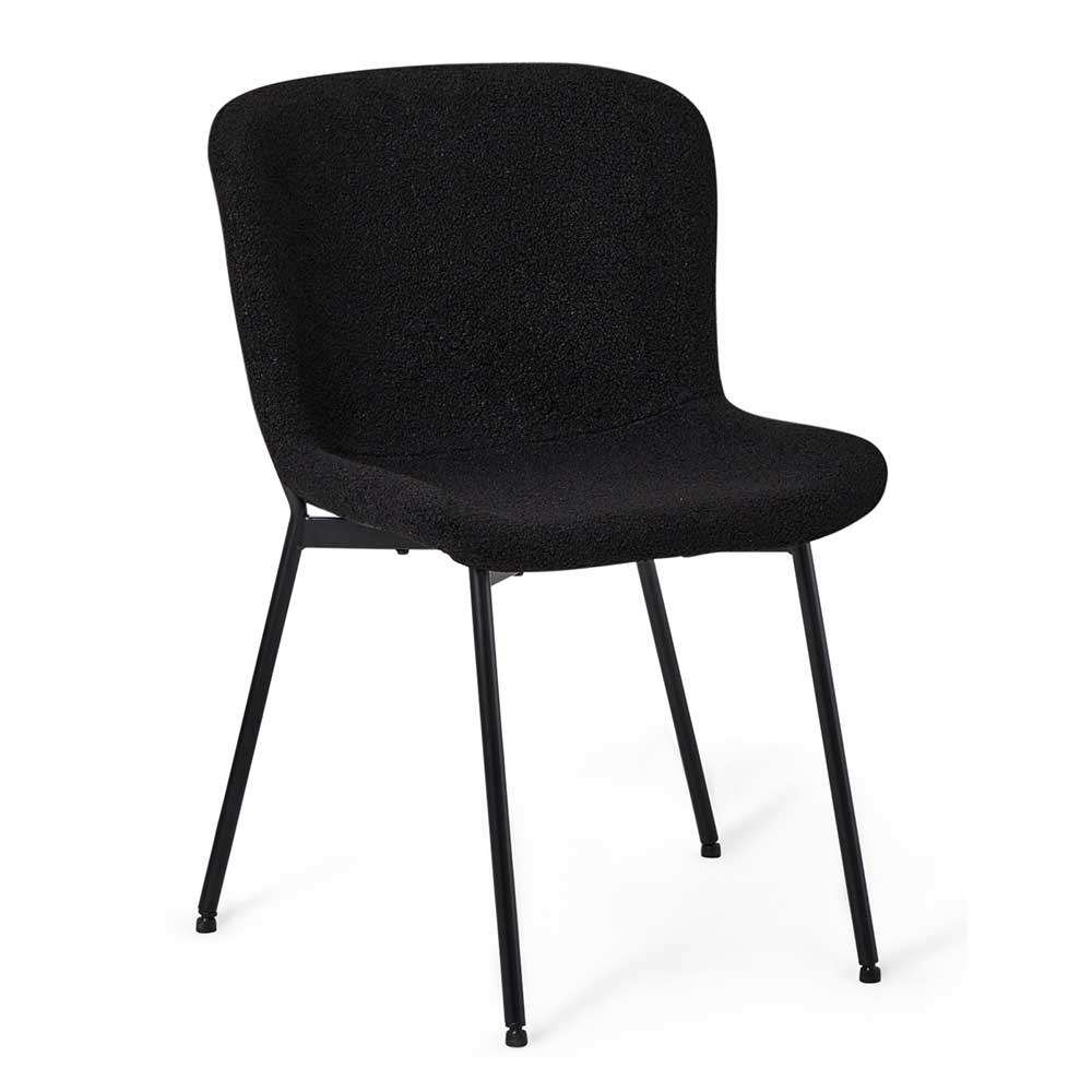 Esszimmer Polsterstuhl in Schwarz - Caleena (2er Set)