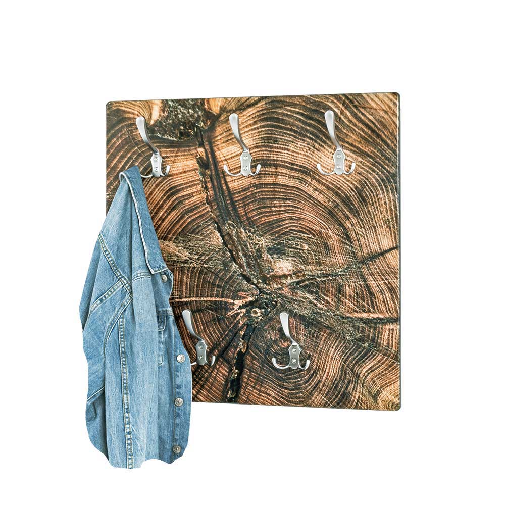 60x60 cm Design Wandgarderobe bedruckt - Elvator