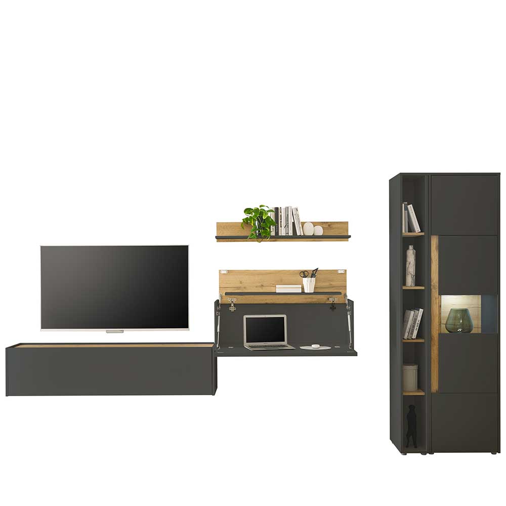 Schränke & Wandboard Wohnzimmer Set - Ahilav (fünfteilig)