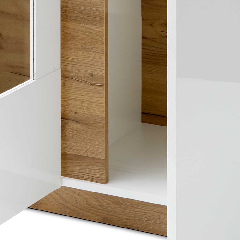 138x91x40 Kommode mit Glas 3-türig - Myrda