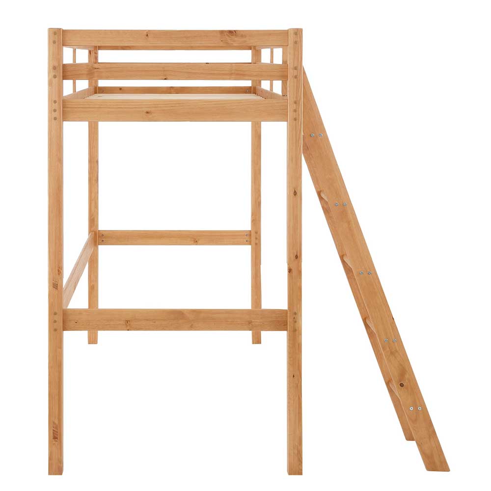 Hohes Hochbett aus Kiefer Massivholz - Usavina