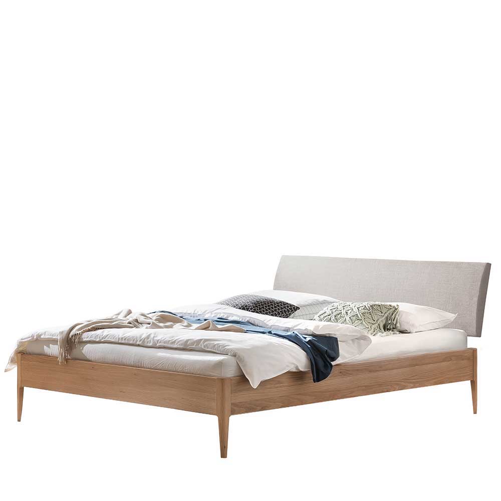 Doppelbett in Eiche Hell und Grau - Tuva