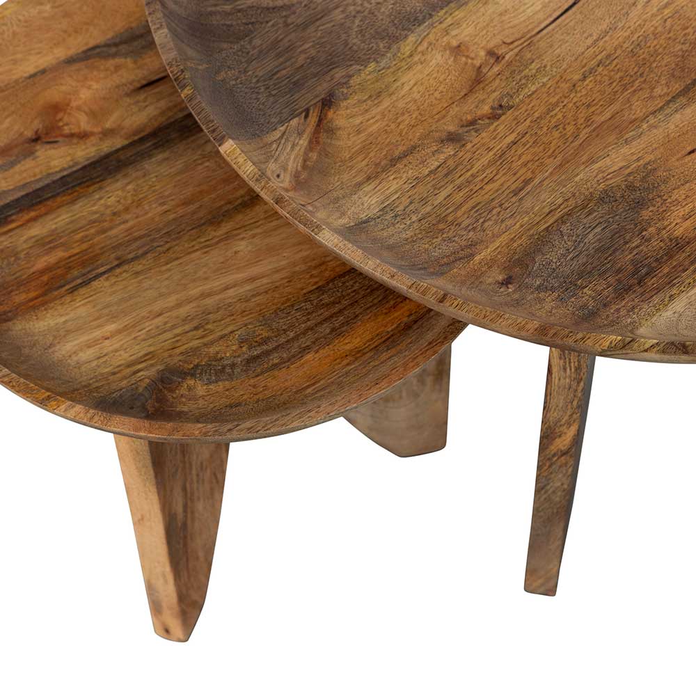 Design Beistelltische mit 3-Fuß-Gestellen - Aglia (zweiteilig)