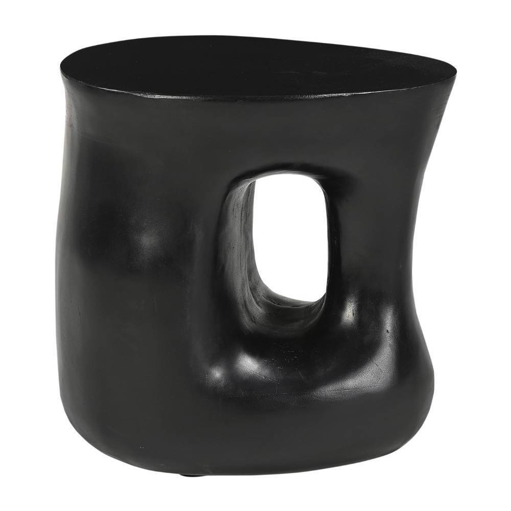Skulpturaler Beistelltisch in Schwarz mit einzigartigem Design für den Flur – Oglio