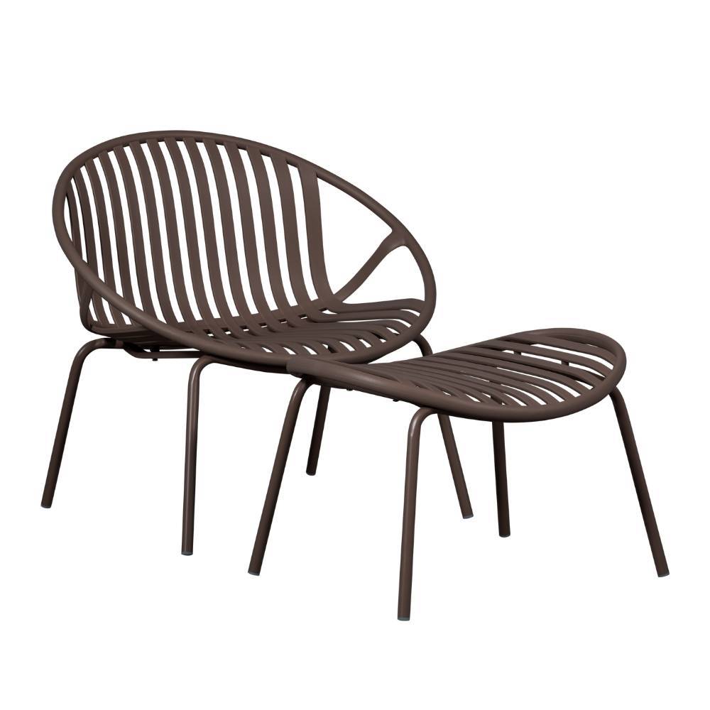 Gartensessel mit Hocker Set - Scolari (zweiteilig)