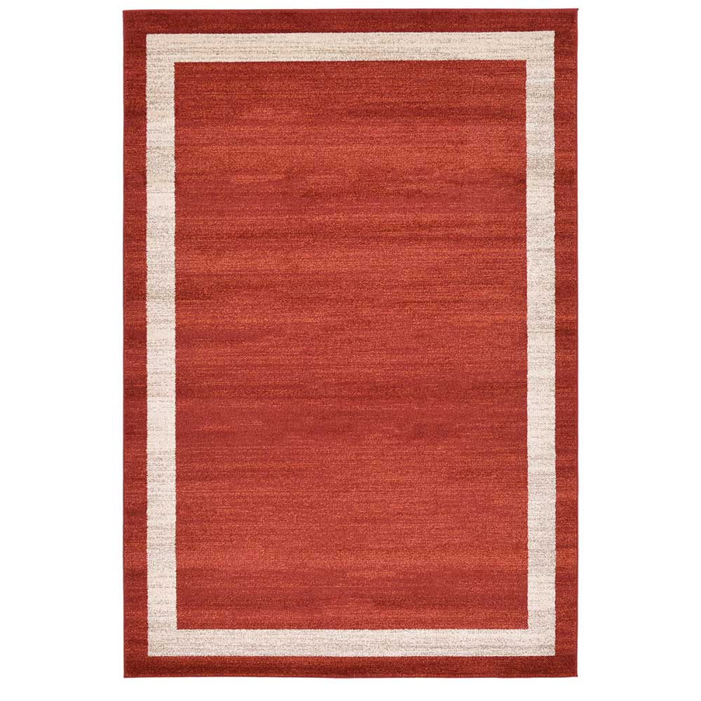 Kurzflor Teppich in Terracotta - Surin