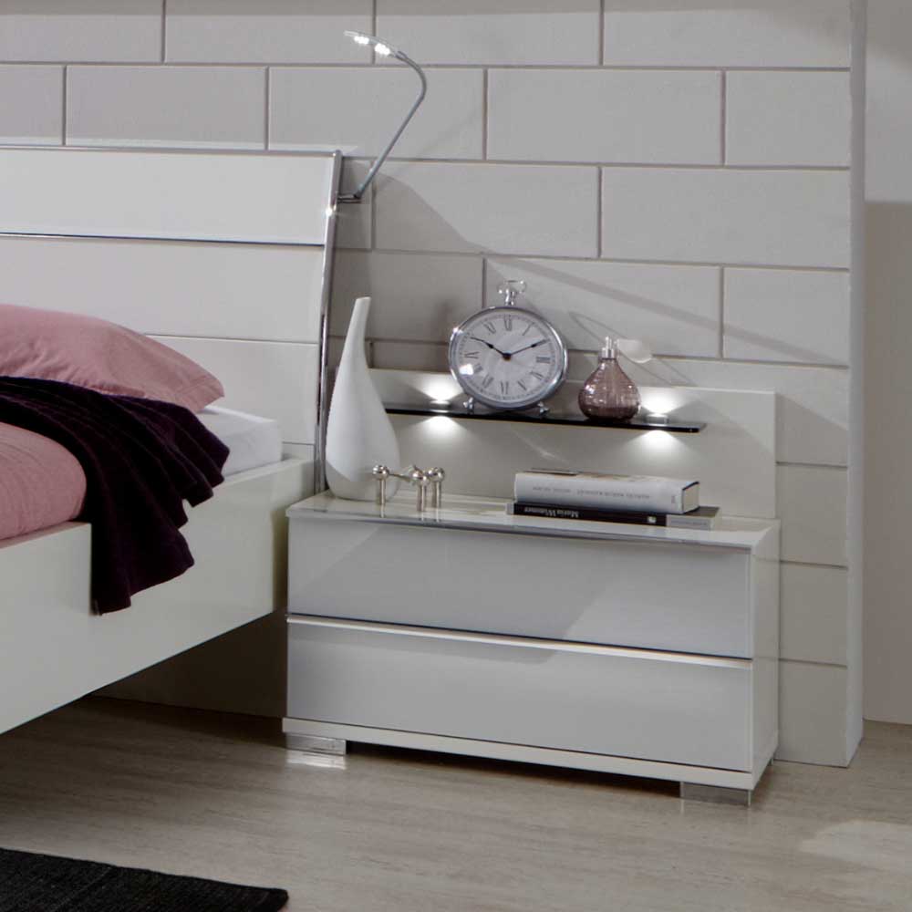 Komplett Schlafzimmer Manchester in Weiß (vierteilig)