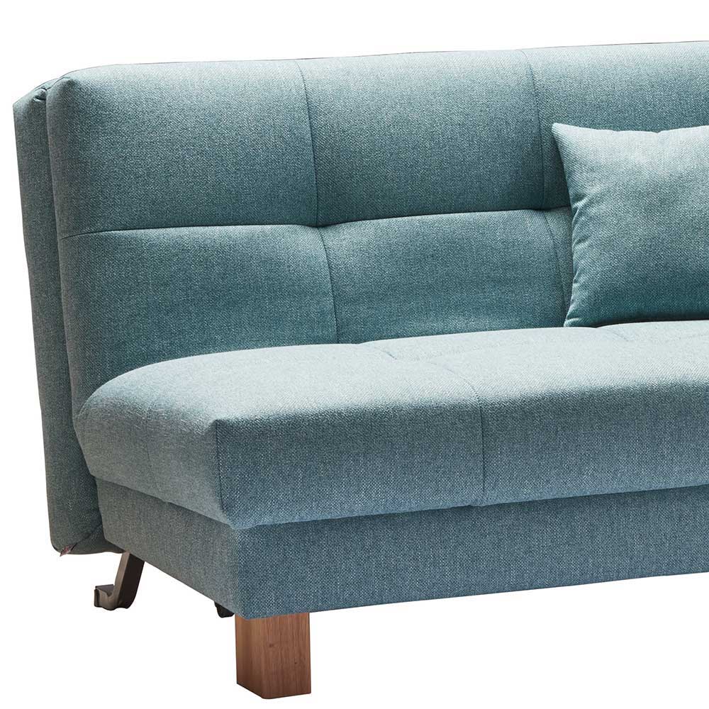Klappbares Schlafsofa in Türkis Ejawan inkl. loser Kissen