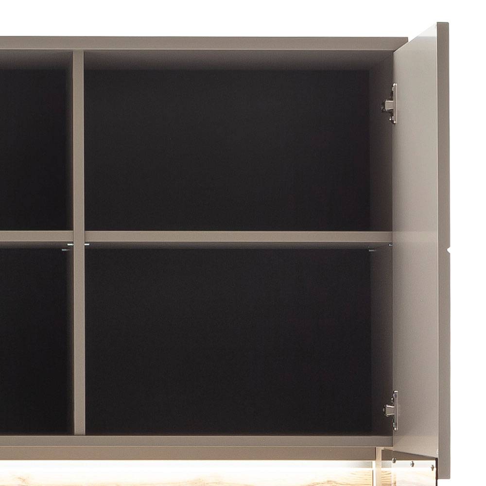 Wohnzimmer Anbauwand in Grau - Teorina (dreiteilig)