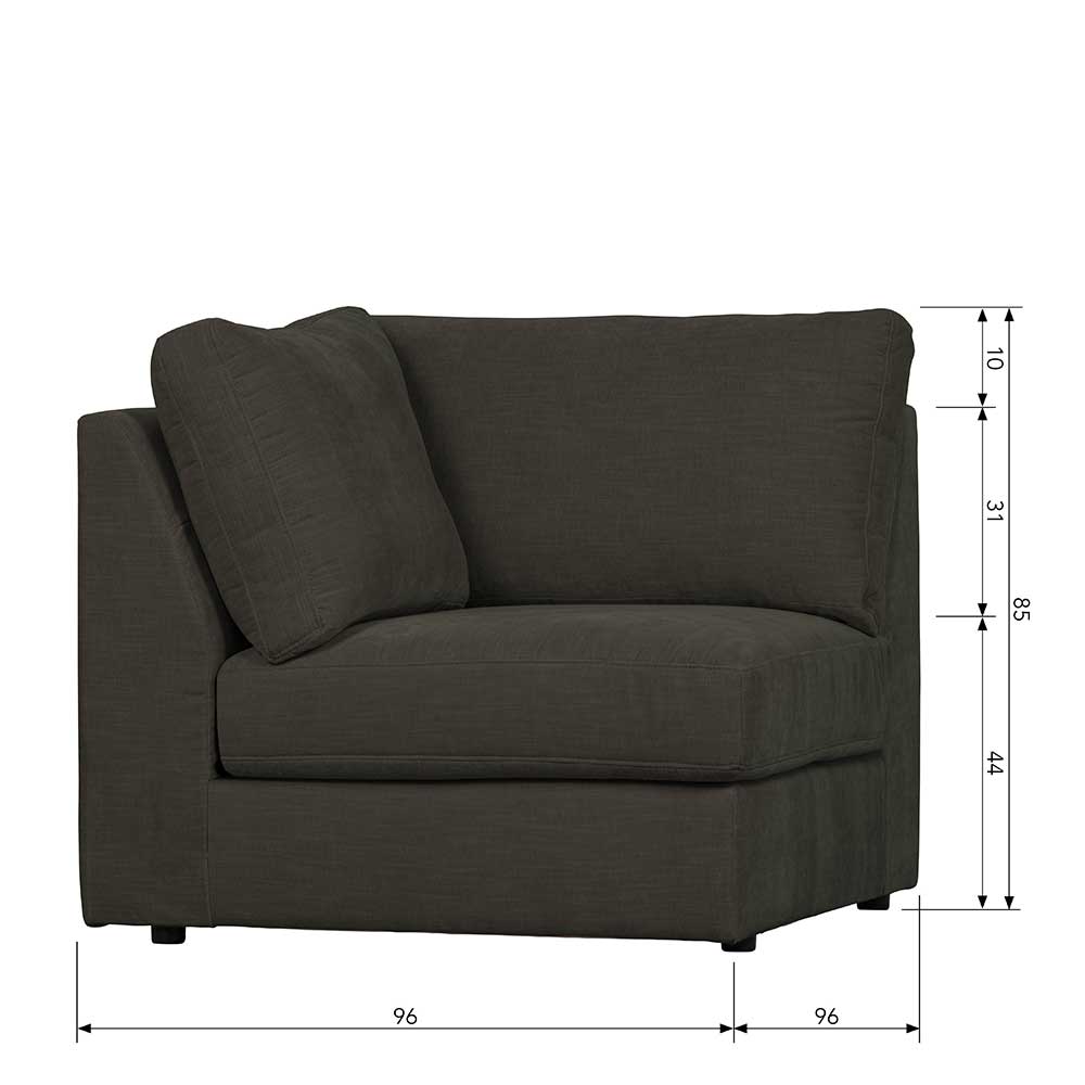 Einsitzer Modulcouch Ecke mit Armlehne links - Jilatov