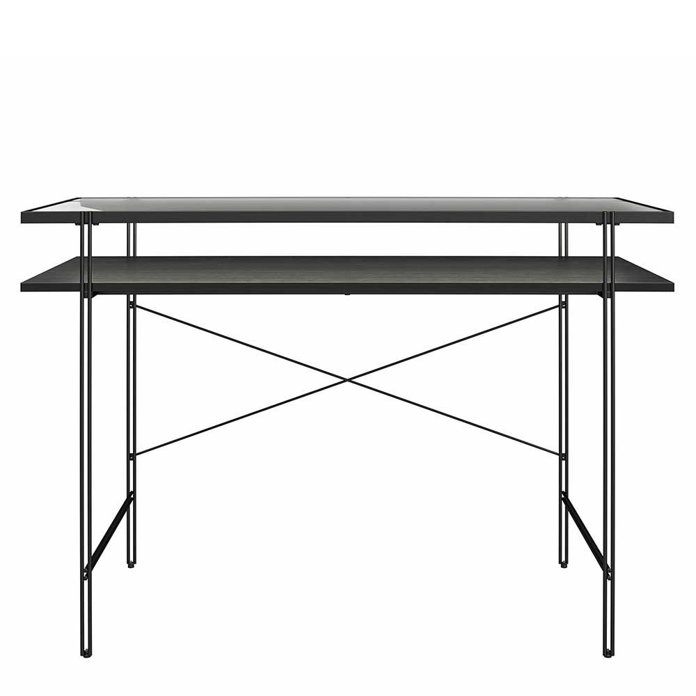 Glas Schreibtisch mit Rillenstruktur - Pluggia