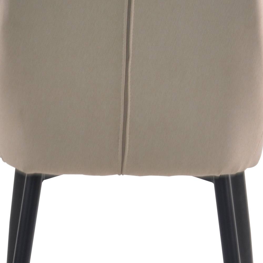 Esszimmerstuhl in Creme Microfaser - Unesc (2er Set)
