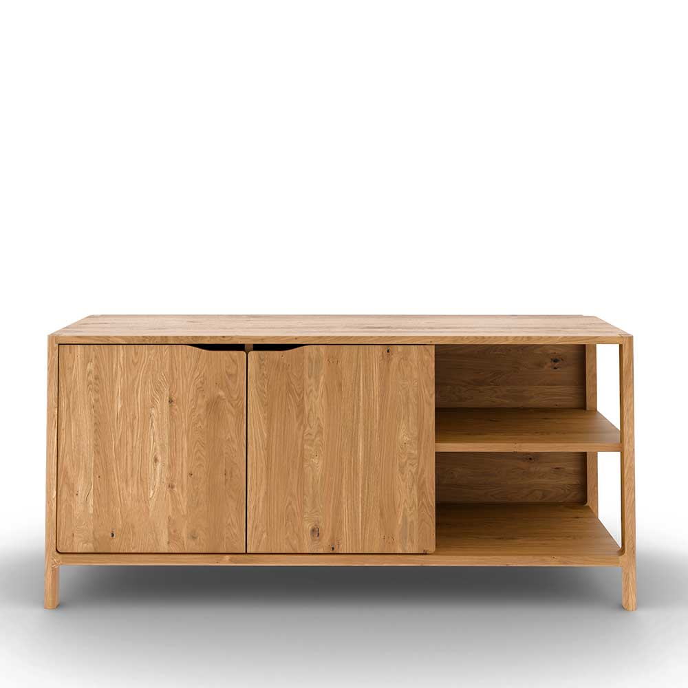 140 cm Kommode mit Türen und Fächern - Laida
