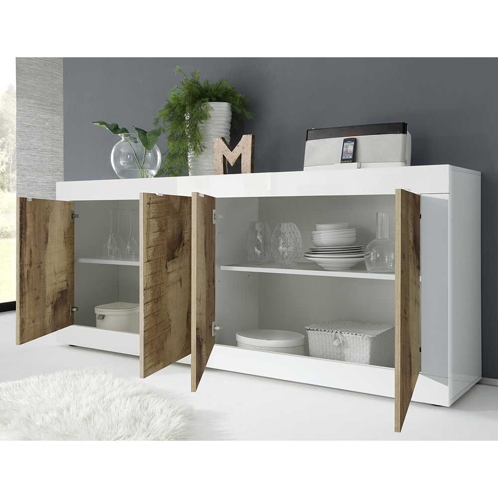 4-türiges Sideboard 207 cm breit - Olvenion