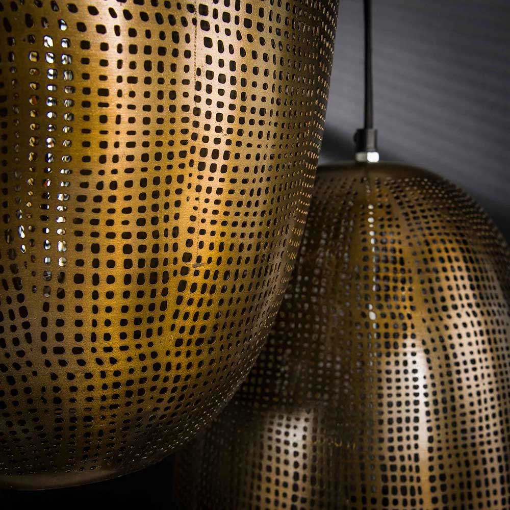 Designer Pendelleuchte in Bronze aus Metall - Cazaja