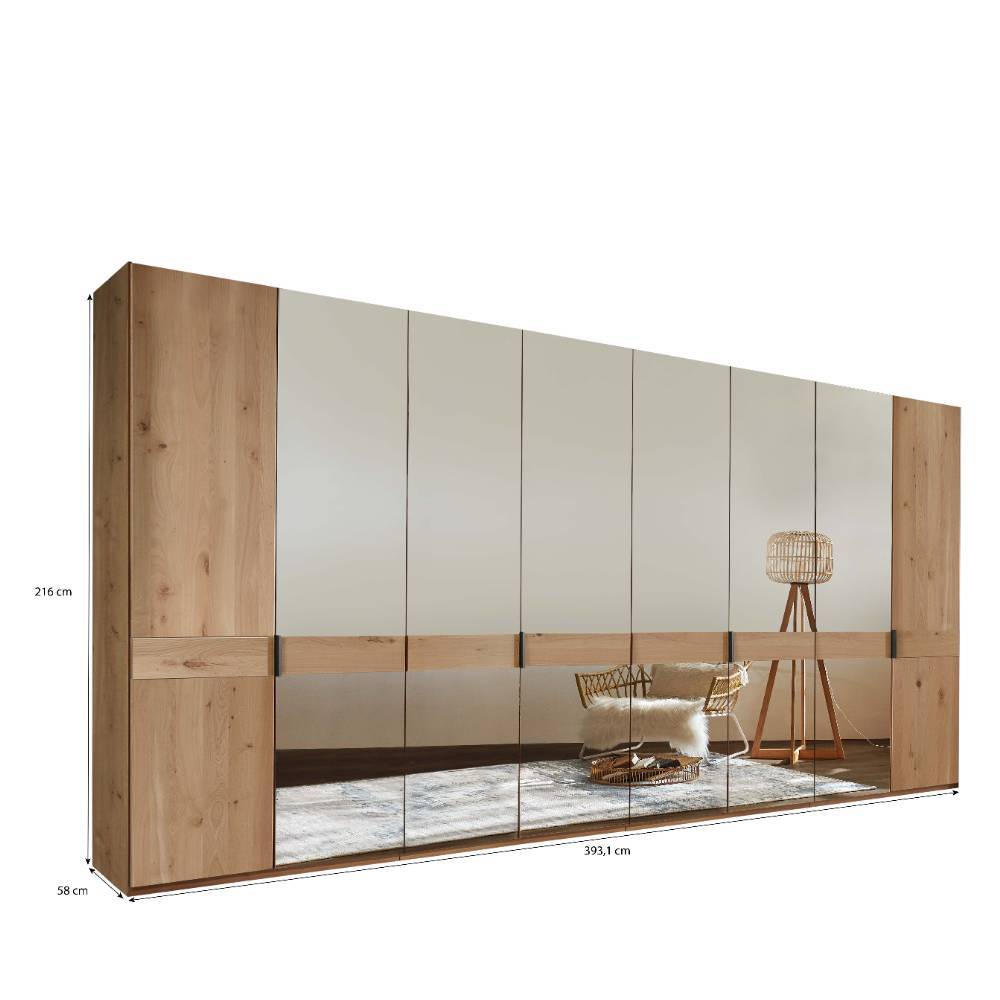 XXL-Schlafzimmerschrank mit sechs Spiegeltüren - Yanicas
