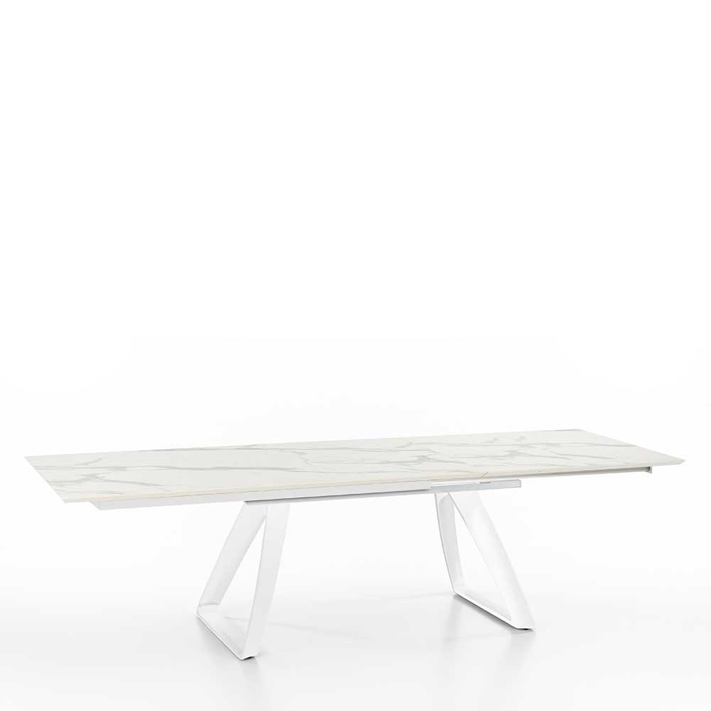 Marmor Design HPL Esstisch mit Stahlgestell - Zyra