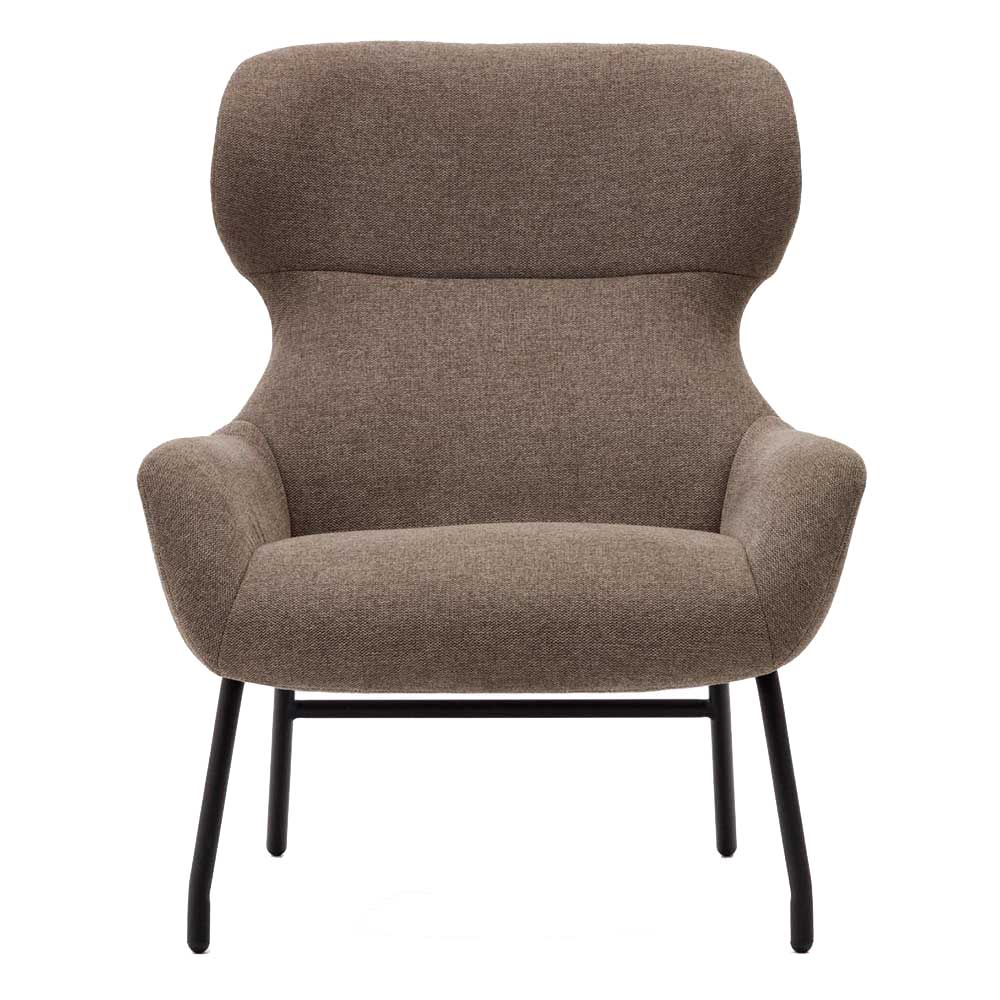 Moderner Chenille Sessel in Hellbraun - Mosso