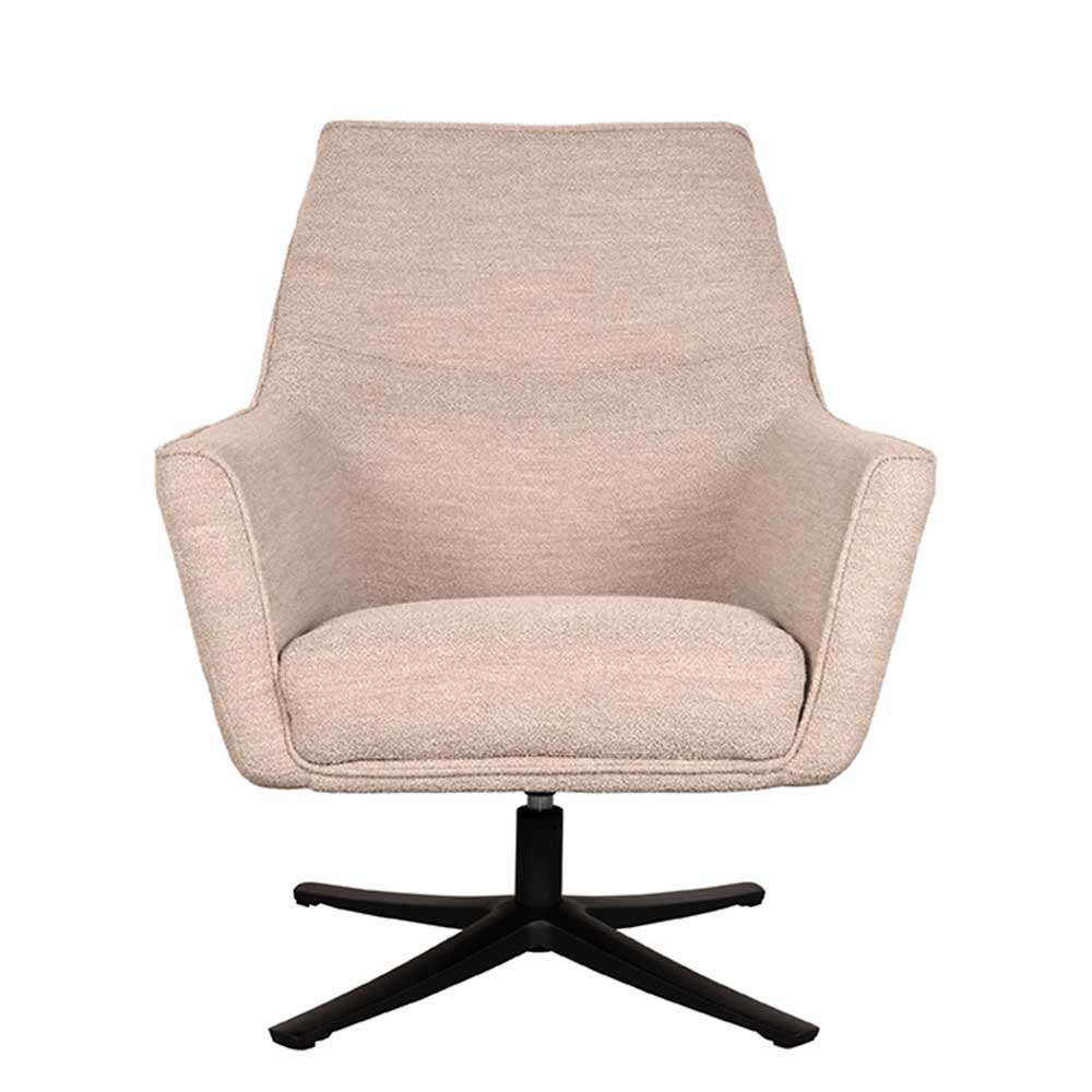 Drehbarer Sessel in Beigegrau Boucle - Gideon