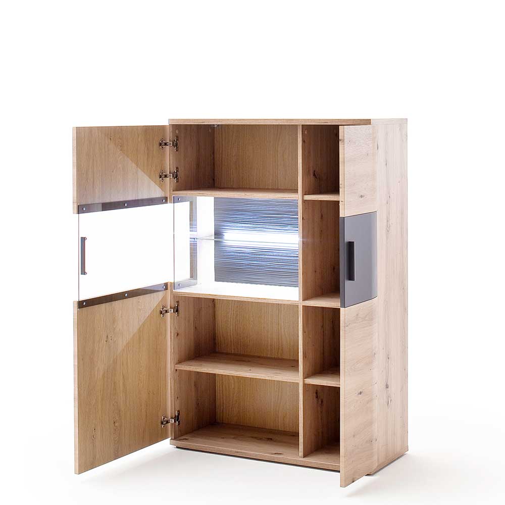 Wohnzimmer Vitrine Highboard zweifarbig - Vecenda