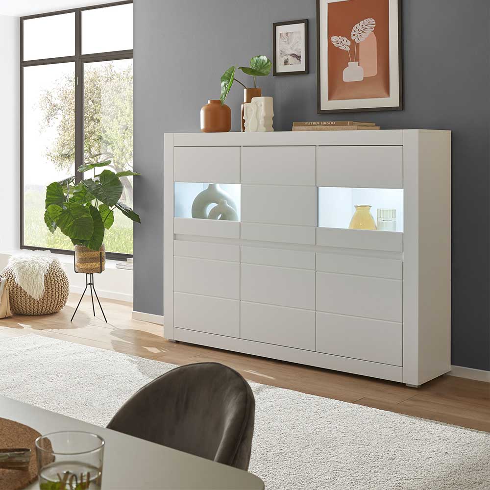Wohnzimmerschrank mit Glaseinsätzen - Ilana