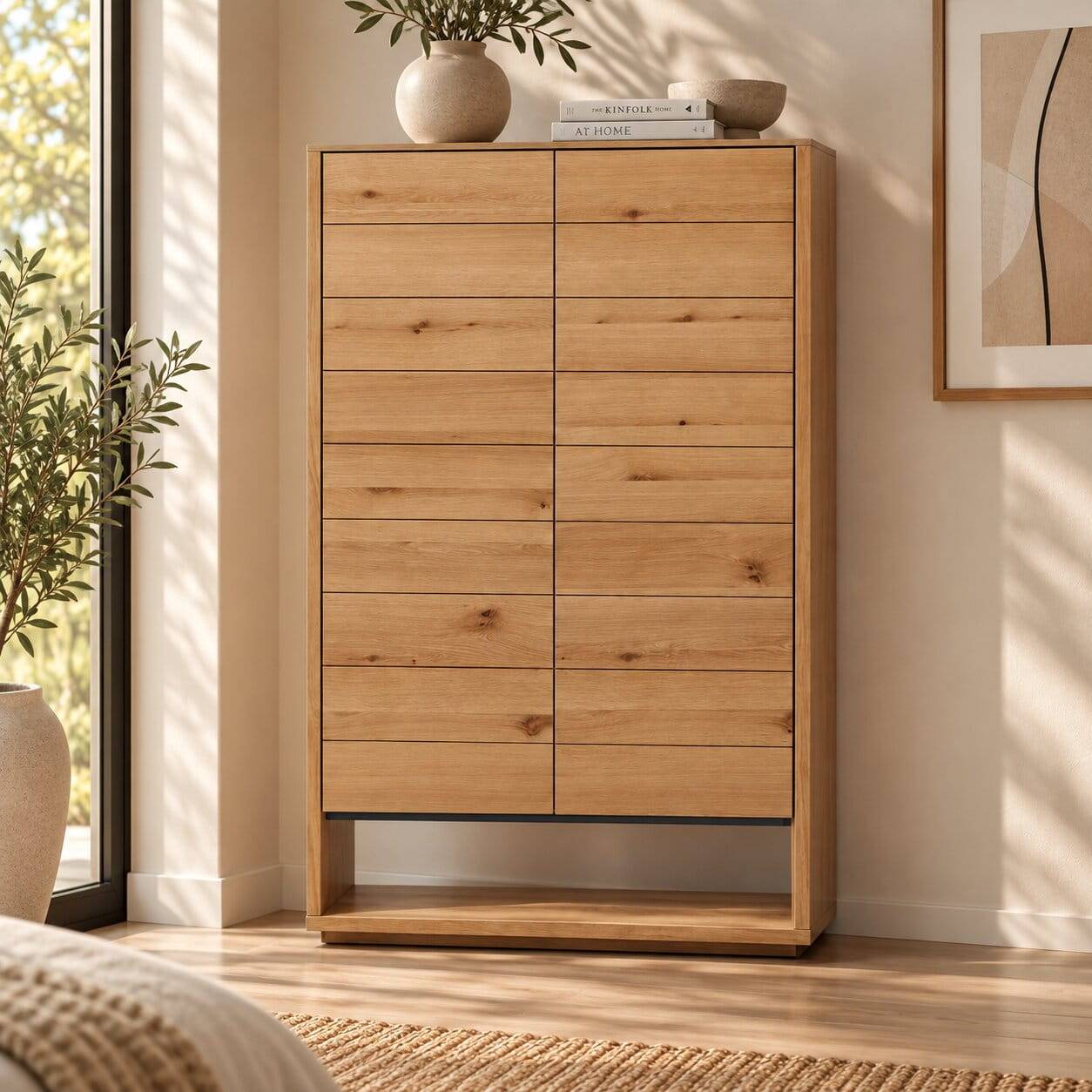 Moderner Wohnzimmerschrank in Eichefarben - Algaro